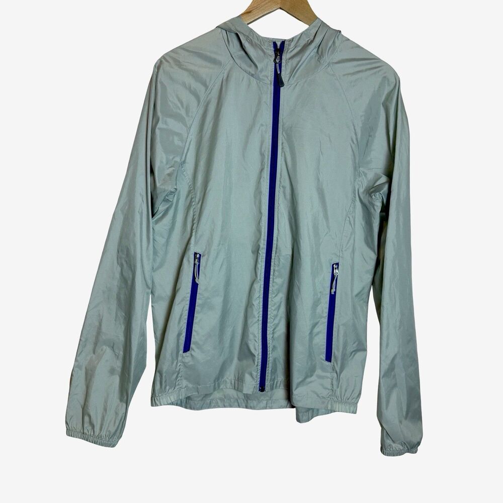 The North Face Antora Rain Jacket Men's Medium Gray Full Zip Hooded Windbreaker